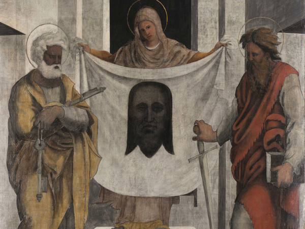 Ugo da Carpi, Ostensione del Volto Santo, 1524-1525. Fabbrica di San Pietro, Citta del Vaticano