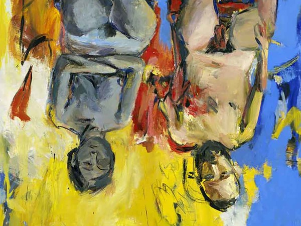 Georg Baselitz, <em>Schlafzimmer (Camera da letto)</em>, 1975, Olio e carboncino su tela, 200 x 250 cm | © Georg Baselitz Treuhandstiftung