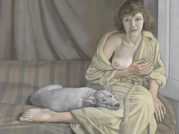 Lucian Freud, Girl with a White Dog, 1950-1951, Olio su tela, Lucian Freud Archive / Bridgeman Images | Foto: © Tate London | Courtesy of Chiostro del Bramante, Roma