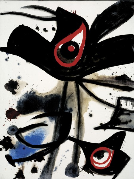 Joan Miró, Oiseaux, 1973, olio e acrilico su tela, 115,5x88,5 cm