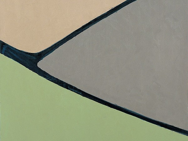 William Congdon, Le tre ali della nebbia, 1988, olio su pannello, 110x90 cm.
