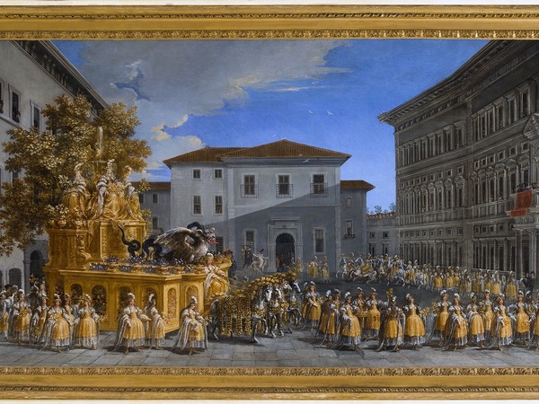 Johann Paul Schor, Il corteo del carro d’oro del principe Borghese. Olio su tela