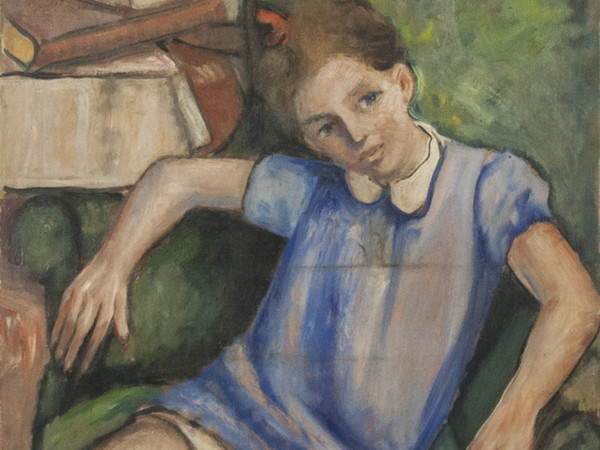 Ritratto di bimba all’Atelier, 1946 ca., olio su compensato