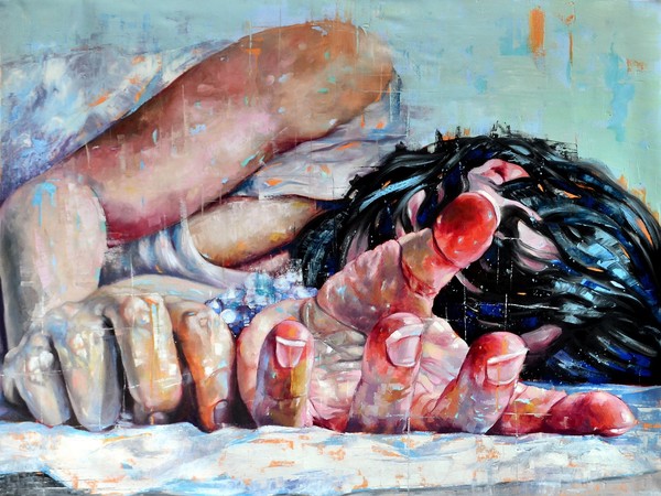 Erika Azzarello, Gravity, 120x90, oil canvas, 2016