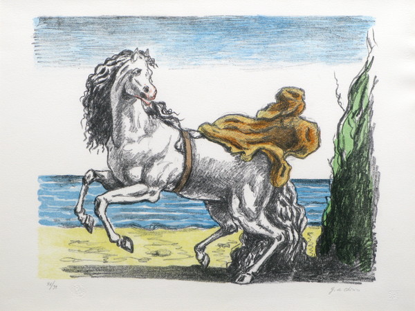 Giorgio De Chirico, Cavallo con Manto, grafica