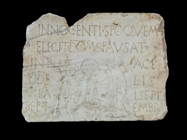 Inscription with baptismal scene