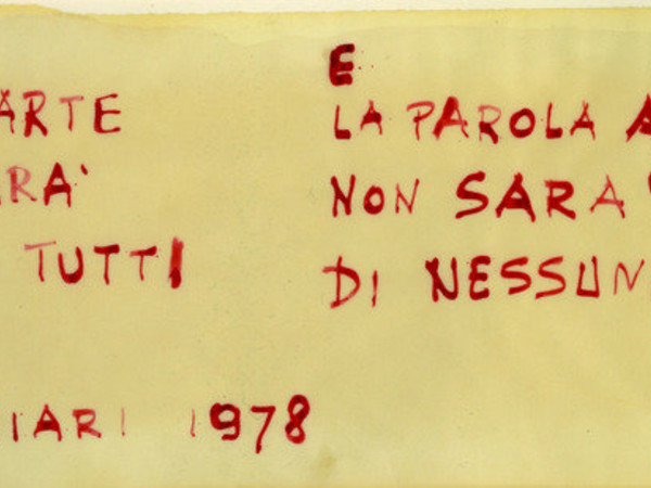 Parole, parole, parole…Arte nell'epoca della comunicazione, Museo Pecci Milano