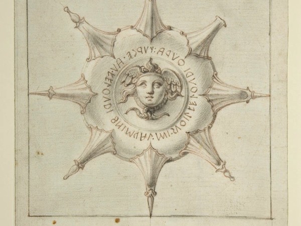 Lampadario (DER drawing 13.1), XVIII secolo. Disegno, inchiostro e acquerello, 241x193 mm. Norfolk, Holkham Hall