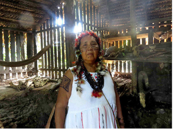 Adriana Barreto, The voice and a body which speaks. Sound installation Ethnic group: Sateré-Maué Speaker: Mecias Sateré Location: Amazonia
