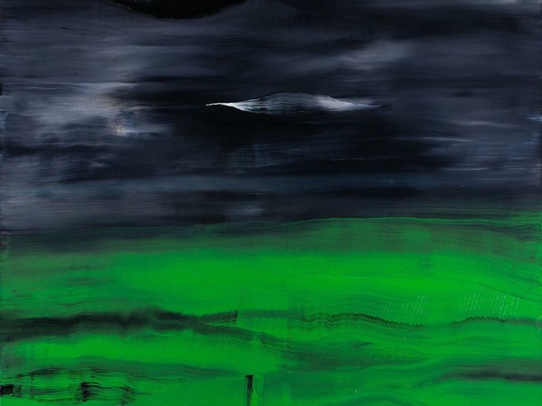Rinaldo Invernizzi, <em>Smeraldo 3</em>, Olio su tela, 110 × 110 cm I Foto: Gianluca Di Ioia
