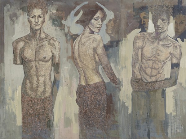 Tarik Berber, Mystique 1. Oil on canvas, cm 140x240, London 2014