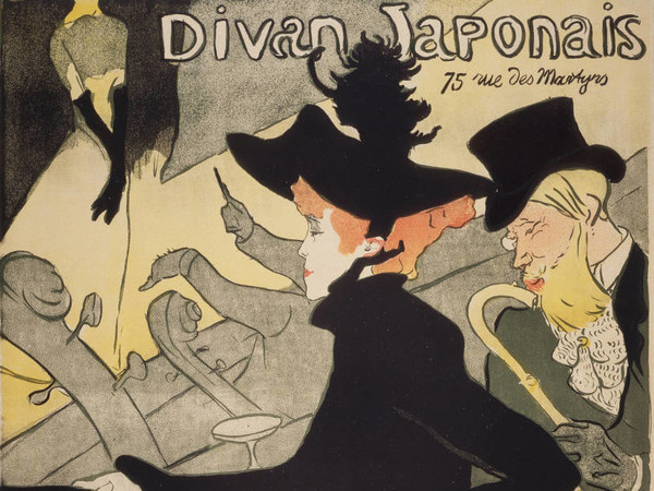 Henri de Toulouse-Lautrec, Divan Japonais, 1892-1983, litografia a colori, manifesto