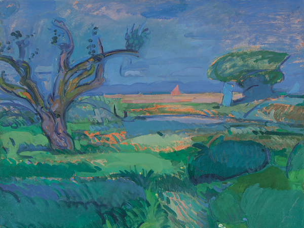 Gino Rossi, <em>Barene a Burano</em>, 1912-13, Olio su cartone, Archivio Fotografico Fondazione Cariverona - Saccomani, Verona