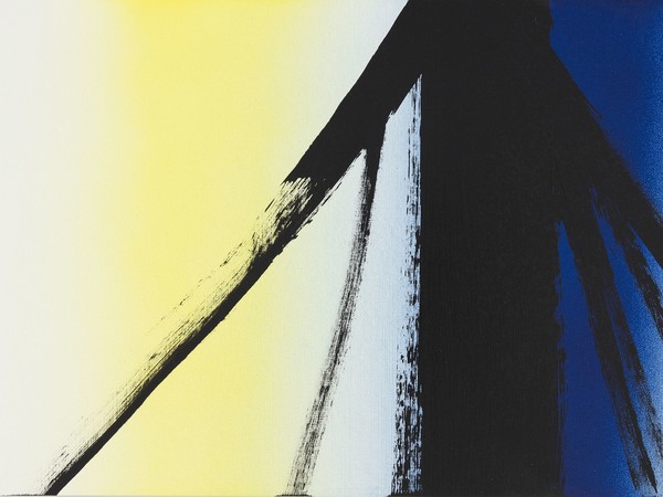 Hans Hartung, T1977-E2, acrylic on masonite, 1977