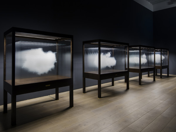 Leandro Erlich, The cloud, 2012. Digital ceramic ink printed on ultra-clear glass, wooden 2 case, and LED lights. Dimensions variable and different series © Kioku Keizo, Morti Art Museum. Courtesy Galleria Continua