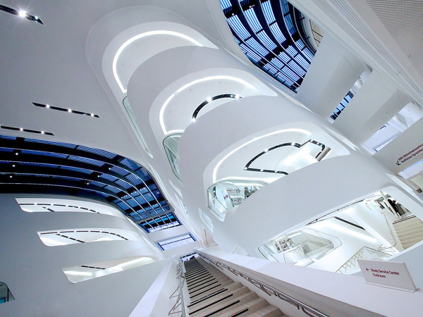 The Library and Learning Center by Zaha Hadid, Vienna University of Economics and Business, Austria | Photo by O Palsson via Flickr