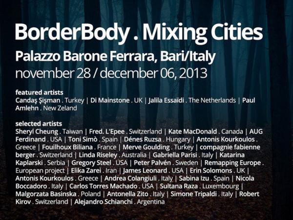 BorderBody. Mixing Cities, Palazzo Barone Ferrara, Bari