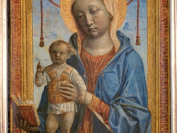 Vincenzo Foppa, Madonna con il Bambino (Madonna del libro), 1475 circa, tavola, cm 37,5 x 29,6. Milano, Museo d’Arte Antica del Castello Sforzesco