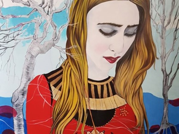 Lidia Bachis, Il Regno, La Madonna, 2017-2018, olio su tela, 110x140 cm.