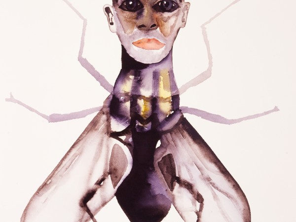 Francesco Clemente. Self-Portrait as a Fly, 2005, acquerello su carta