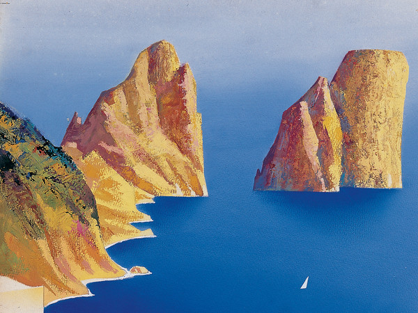 Mario Puppo, Bozzetto per Capri l'isola del sole, 1954