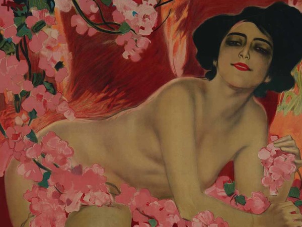 Leopoldo Metlicovitz, Parfum Liane Fleurie, 1908-1910, Cromolitorafia su carta, 79.6 x 110.1 cm | Courtesy of Museo Nazionale, Collezione Salce, Treviso