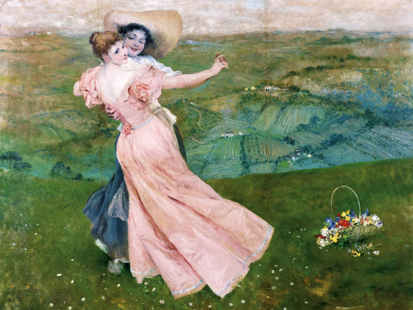 Francesco Vinea (Forlì, 1845 - Firenze, 1902), <em>Il ballo sul prato</em>, Collezione Segalini<br />