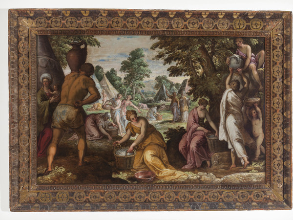 Paolo Fiammingo, Raccolta della manna, 1580 circa. Olio su tela, 116x173 cm. Venezia, Fondazione Giorgio Cini