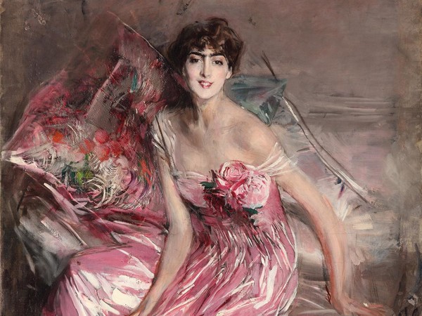 Giovanni Boldini, La signora in rosa (Ritratto di Olivia de Subercaseaux Concha), 1916, Olio su tela, Ferrara, Museo Boldini