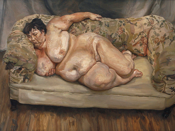 Lucian Freud, Benefits Supervisor Sleeping, 1995. Sue Tilley, modella introdotta all'artista da un amico comune, il trasgressivo artista e designer londinese Leigh Bowery.