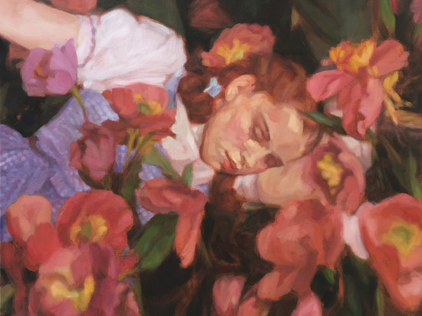 Sarah Ledda, Ophelia, 2020, olio su tela, cm. 68x80