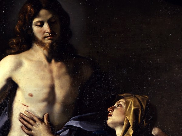 Giovanni Francesco Barbieri detto Guercino, <em>Cristo risorto appare alla madre</em>, 1629, olio su tela, 179x260 cm. Cento, Pinacoteca civica