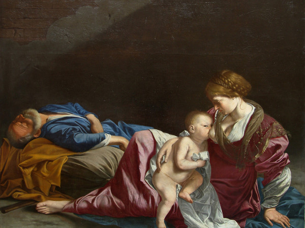 Orazio Gentileschi: Riposo durante la fuga in Egitto, olio su tela, Ex J P Getty Museum Orazio Gentileschi: Riposo durante la fuga in Egitto, olio su tela, Ex J P Getty Museum