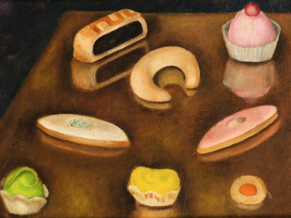 Leonor Fini, Patisseries, 1929 circa, olio su tavola, cm. 25.8x34.8. Collezione privata ® Marianna Accerboni