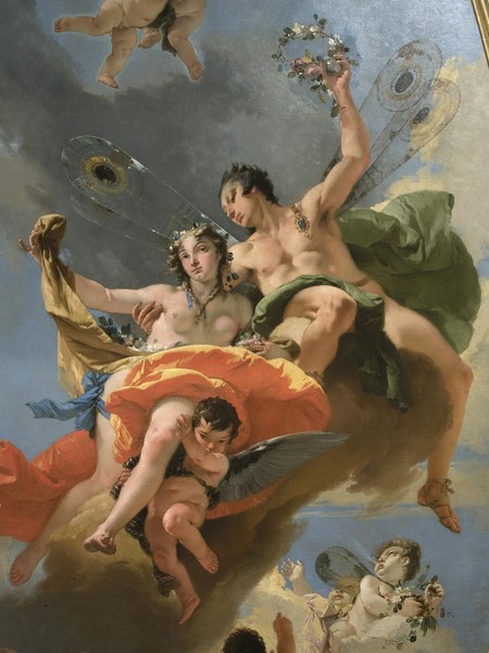 Giambattista Tiepolo, Zefiro e Flora, particolare