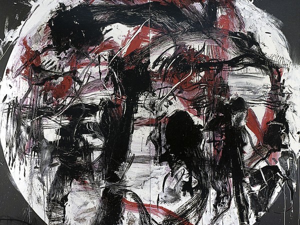 Emilio Vedova, Oltre -3 (Ciclo 1, 1985), 280x280 cm, pittura su tela, Fondazione Emilio e Annabianca Vedova, Venezia