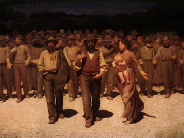 Giuseppe Pellizza da Volpedo, Quarto Stato, <span>1898-1901, <span>293x545 cm</span>. Museo del Novecento, Milano</span>