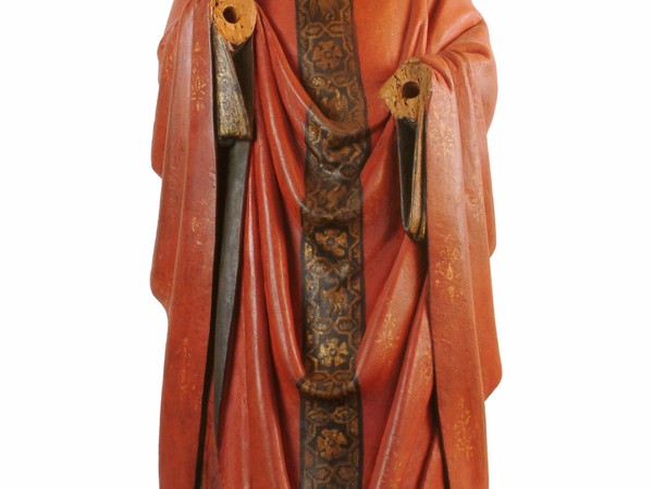 Frà Giovanni di Bartolomeo, San Nicola da Bari, legno policromo. Fabriano (AN), Chiesa di San Niccolò