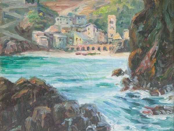 Carlo Boeklin, Monterosso, olio su tela cm 35x40