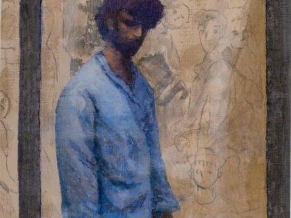 Giampaolo Talani, Anima Nera, cm 60, 05 x 70, 5, olio su tela e tavolo, 1997