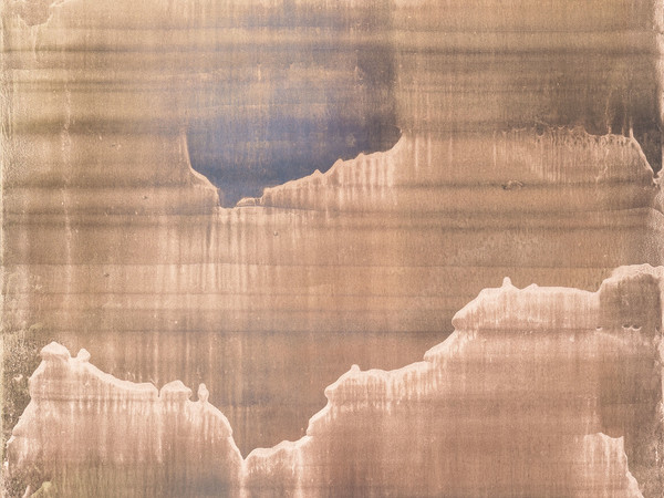 Matteo Montani, Ad Vesperum #5, 2017, olio e polveri su carta abrasiva montata su tela , 80x60 cm