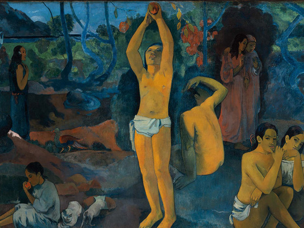 Paul Gauguin, Da dove veniamo? Chi siamo? Dove andiamo?, 1897, Olio su tela, 374.6 x 139.1 cm, Boston, Museum of Fine Arts