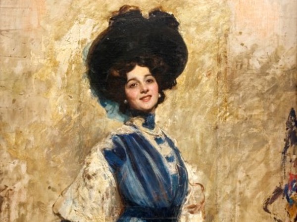 Cesare Tallone, Ritratto di Lina Cavalieri, 1905, olio su tela. Collezione Candiani