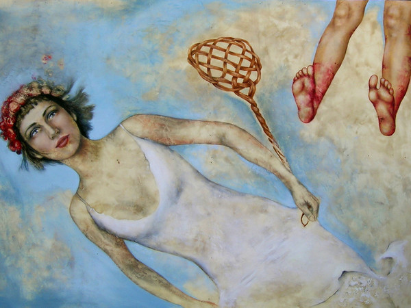 Alessandra Binini, Gli impossibili possibili, 2005, olio su tavola, cm. 90x125