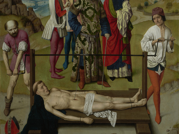 Dieric Bouts, Martirio di Sant'Erasmo, Dettaglio, 1458, Lovanio, Collegiata di San Pietro (Sint-Pieterskerk) | Courtesy Visitflanders
