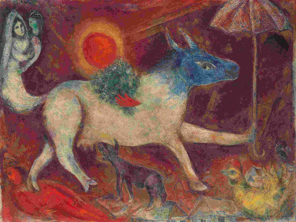 Marc Chagall, La mucca con l’ombrello, 1946, olio su tela. New York, The Metropolitan Museum of Art, Bequest of Richard S. Zeisler, 2007 (2007.247.3) © Chagall ®, by SIAE 2014