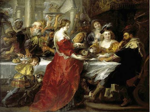 Pieter Paul Rubens, Banchetto di Erode, 1635 - 1638 circa, olio su tela, cm 208 x 264. Edimburgo, Scottish National Gallery