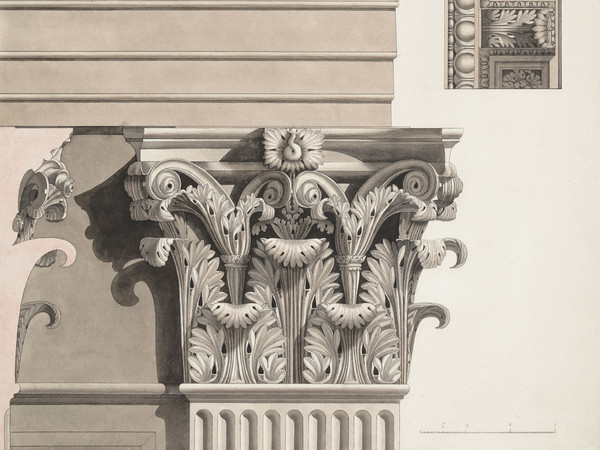 Alessandro Papafava (1784 - 1861), <em>Studio accademico di capitello corinzio e relativa trabeazione</em> | Courtesy of Palladio Museum, Vicenza