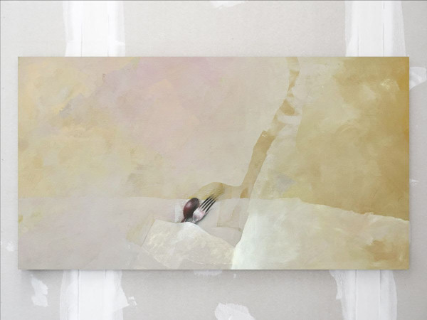Andrea Martinucci, Avevi detto di sì, 2020. Acrilico, grafite e cipria su tela (170x90 cm). Courtesy l’artista and Renata Fabbri Arte Contemporanea