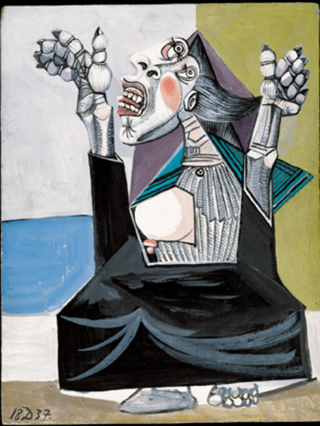 Pablo Picasso, La suppliante, 18 décembre 1937 Gouache su tavola, cm 24 x 18,5 